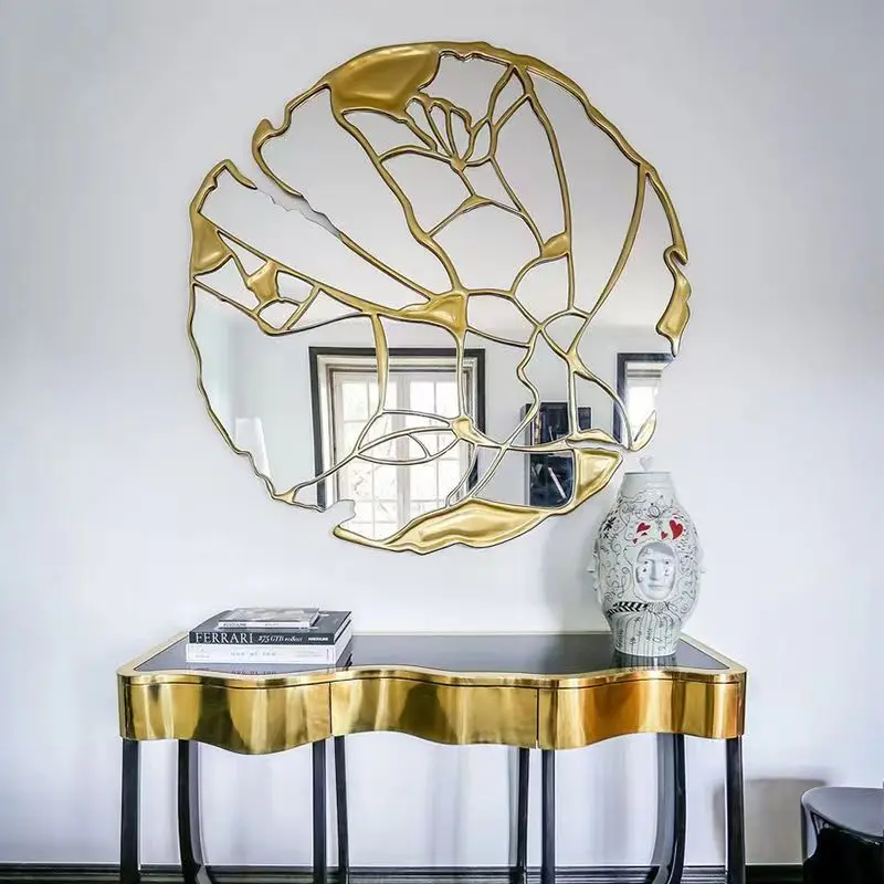 100CM Wholesale Large Luxury Wall Hanging Home Decorative Pendant Irregular Creative Background Mirror China Dropshipping DDP