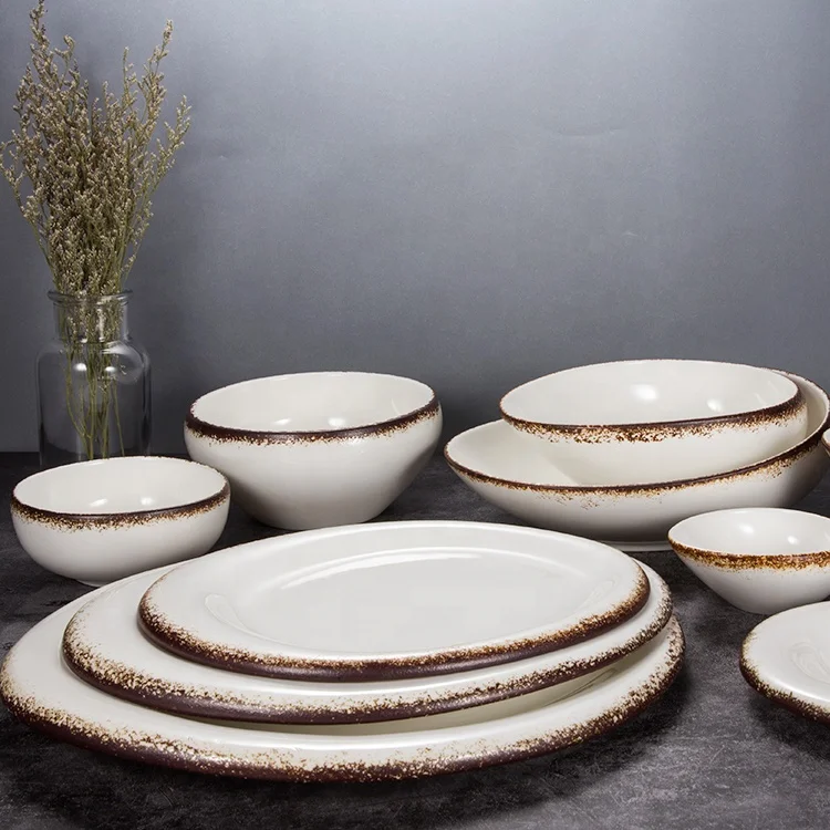 plates sets dinnerware ceramic restaurant
