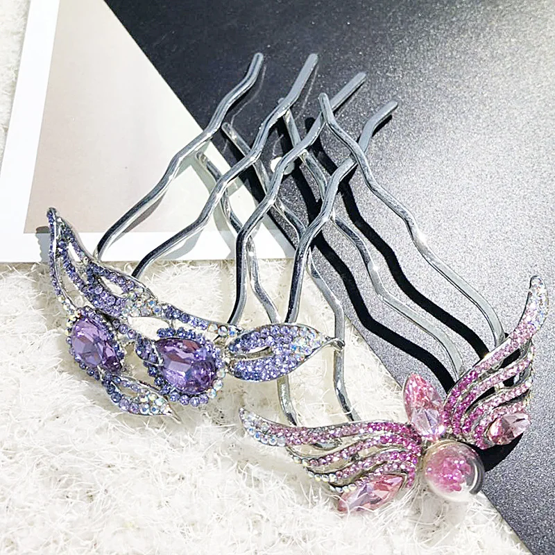 

PUSHI fine hair comb jewelry bridal hair comb wedding jewelry zircon fashion bridal flower headwear hair accessories jewelry lot