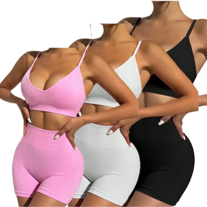 Quick-Dry弹力两Piece Set Yoga Set