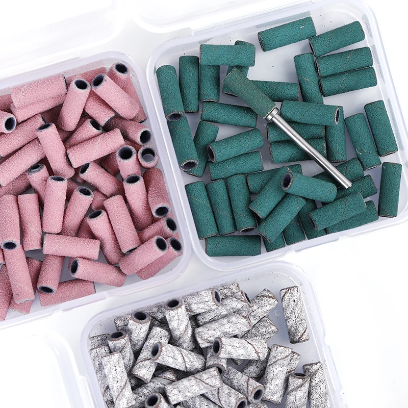 

Nail Supplies Wholesale 3.1MM Sanding Band Coarse Fine Pink E File Colored Mini Mandrel Bits Mini Pink Sanding Bands
