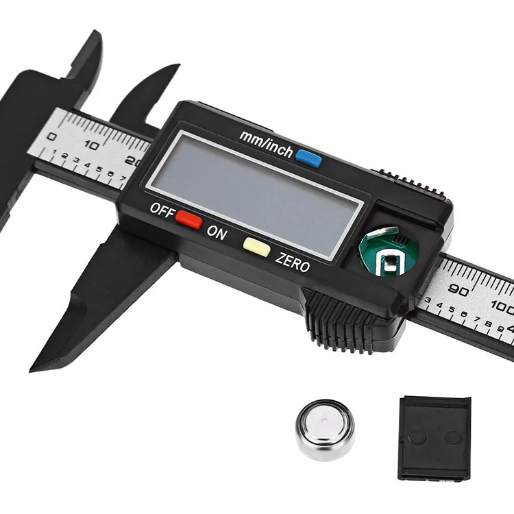 Details about   Carbin Fiber Electronic Digital Vernier Caliper Micrometer Guage LCD 6" 150mm 
