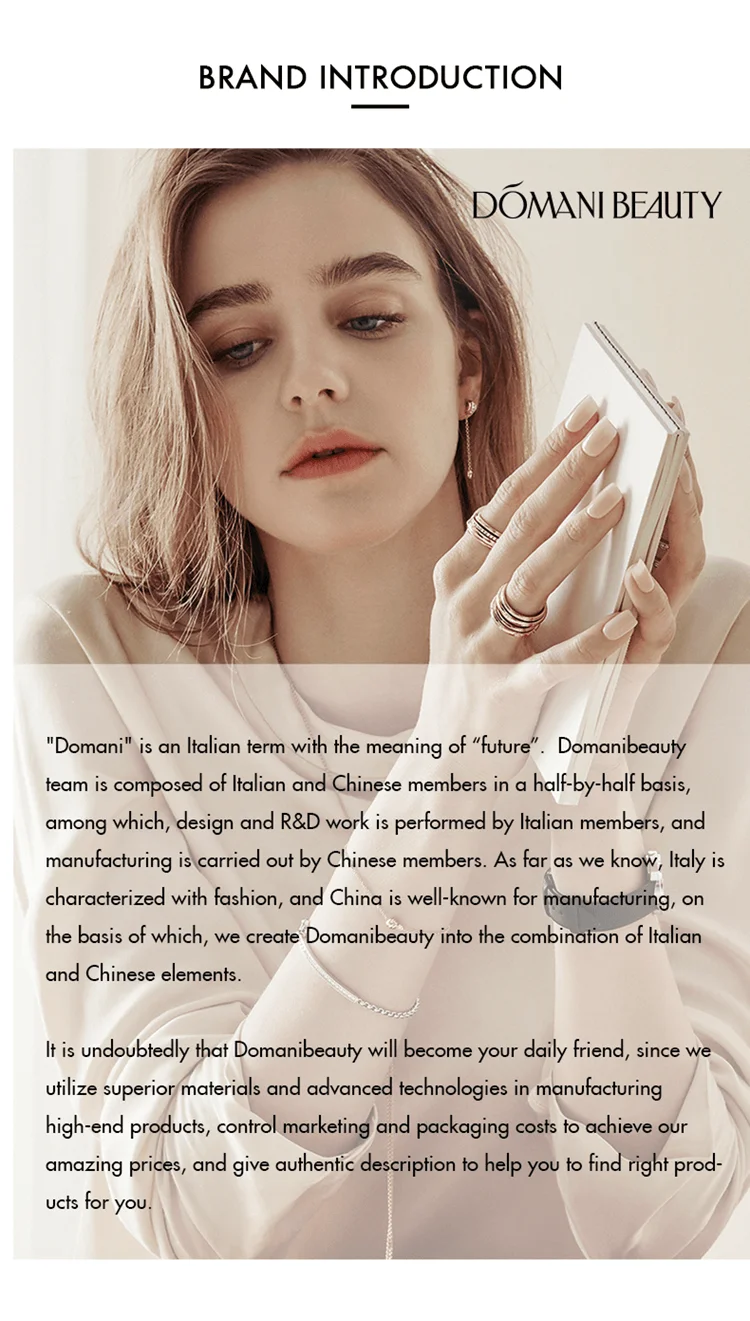 Domani Beauty Waterproof Shimmer Wholesale Custom Glazed Glitter Makeup Brush Private Label Single Liquid Eye Shadow Eyeshadow