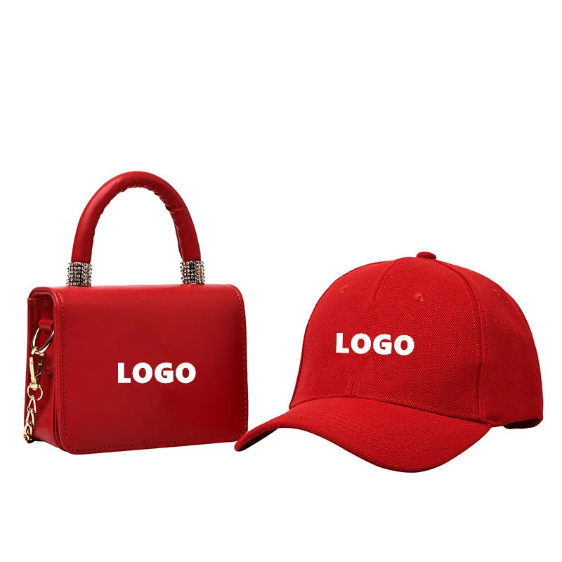 

Designer Women Logo Chain Messenger Bags LA Handbags and Matching Hats Set Designer NY Detroit Bucket Hat and Purse, 8 color option