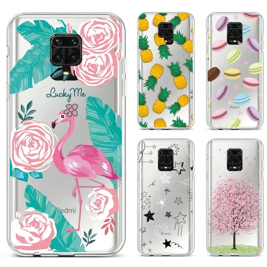 

Transparent TPU Print Phone Case Drop Shipping Soft Girly Case for Xiaomi Redmi Note 9 9S Pro Max Note9 Design Phone Case Cover