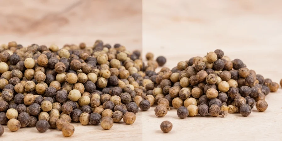 Spice Jars with Different Peppercorns