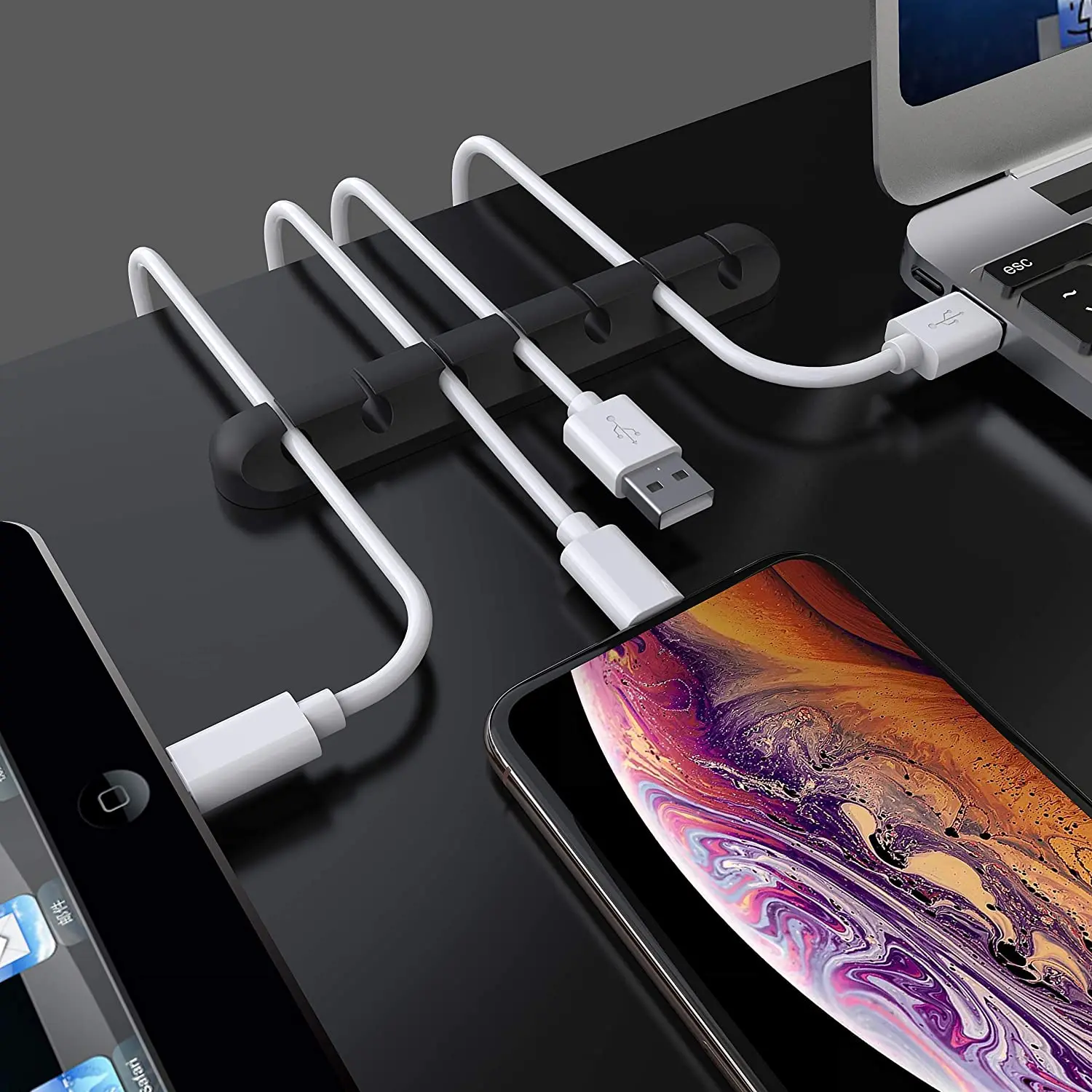 2020 News Desk Cable Organiser Holder Phone Mouse Small Wall Mount Usb Cable_holder_clip Buy