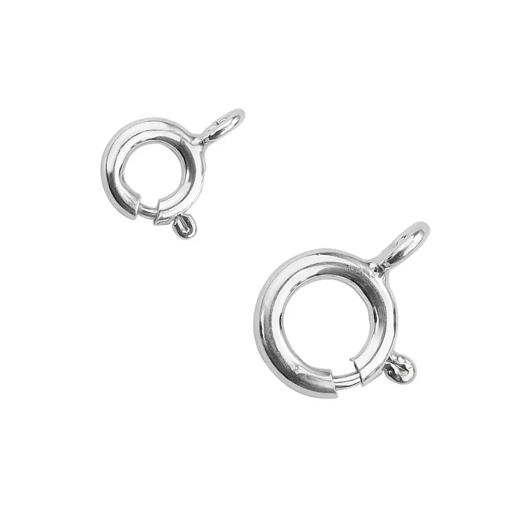 

2/4 pcs/lot Real Pure Solid 925 Sterling Silver With Open Jump Ring jewelry Clasp For Chain Bracelet Connectors Jewelry Making