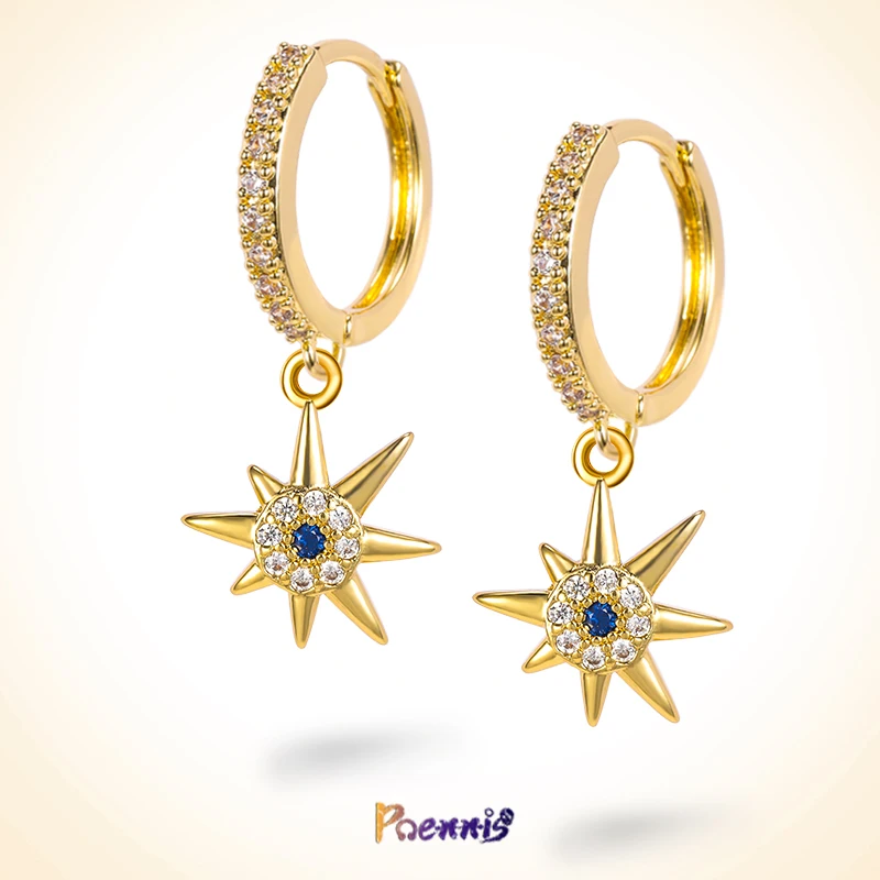 

POENNIS wholesale 14k gold plated trendy hoop earrings and gold plated hoop earrings
