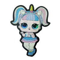 

Hot Selling Rhinestone led Flashing Patches Unicorn Design Sequin Patches with LED lighting for Kid's Clothing