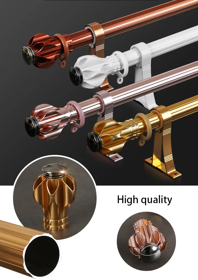 Deluxe Curtain Rod Aluminium Ceiling Mounted Hospital Curtain Pole With