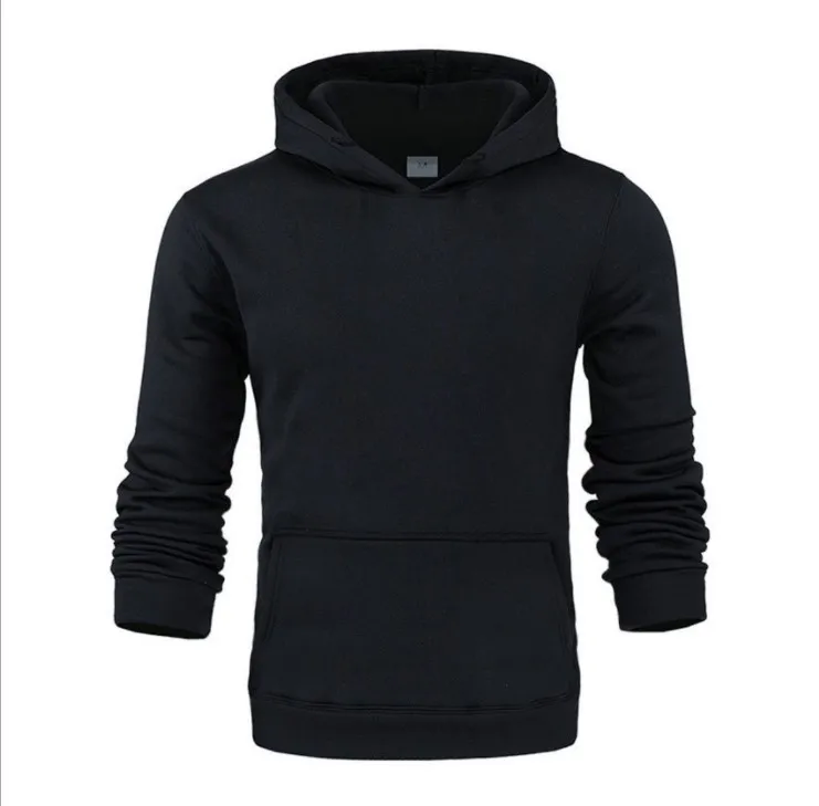 

Spring and Autumn new men's long-sleeved hoodie hoodie for men's cover head hoodie solid color Pullover Customize