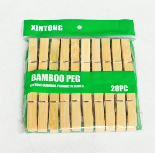 

7.2*1.2cm Bamboo Clothes Pegs Clips ,20pcs / packing