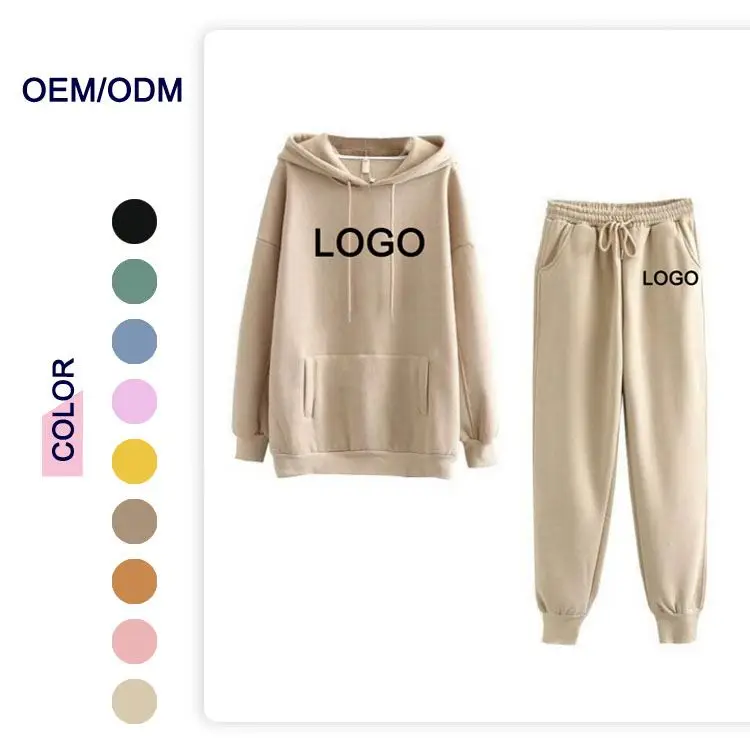 

Fall winter long sleeve sweatshirt trousers hoodie suit thick velvet pants 2 piece outfit set plus size women clothing, Blue,rice white