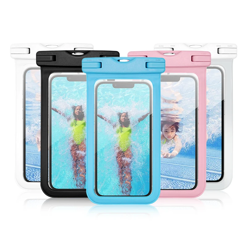 

Free Sample Ipx8 Tpu Pvc Swimming Boating Pouch 6.7 Inch Cellphone Waterproof Bag Universal Mobile Waterproof Phone Case, Blue, alfalfa, black, pink, clear, red,customizable