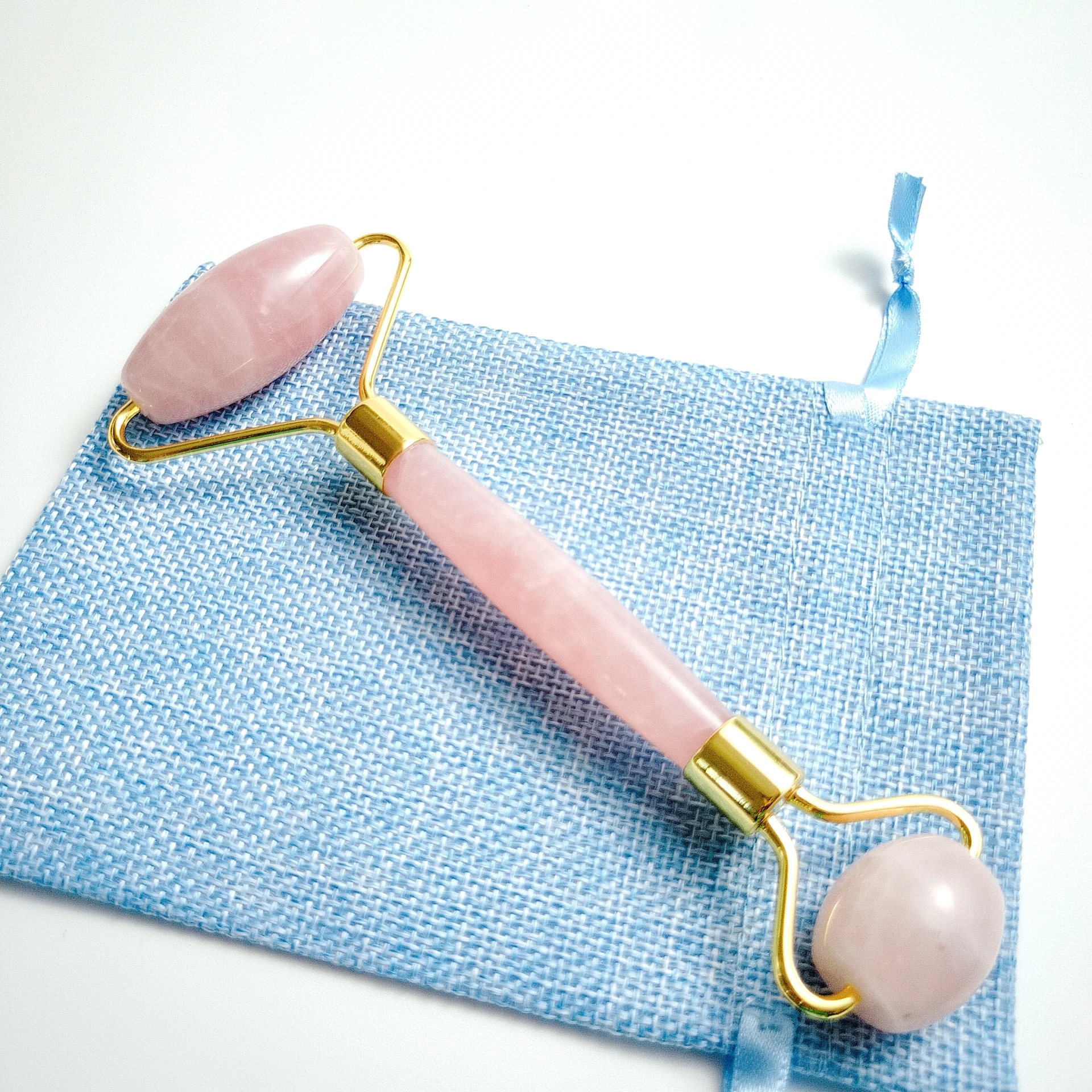 

Facial Rose quartz Massage Jade Roller Slimming Face Body Eye Head Neck Beauty Best Tool