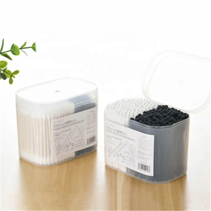 

Double-head Cleaning 300Pcs Cotton Buds, White+black