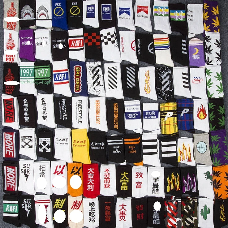 

2021 New trend Skateboard Couple socks unisex street corner Korean ankle crew tube basketball hop sports socks women men