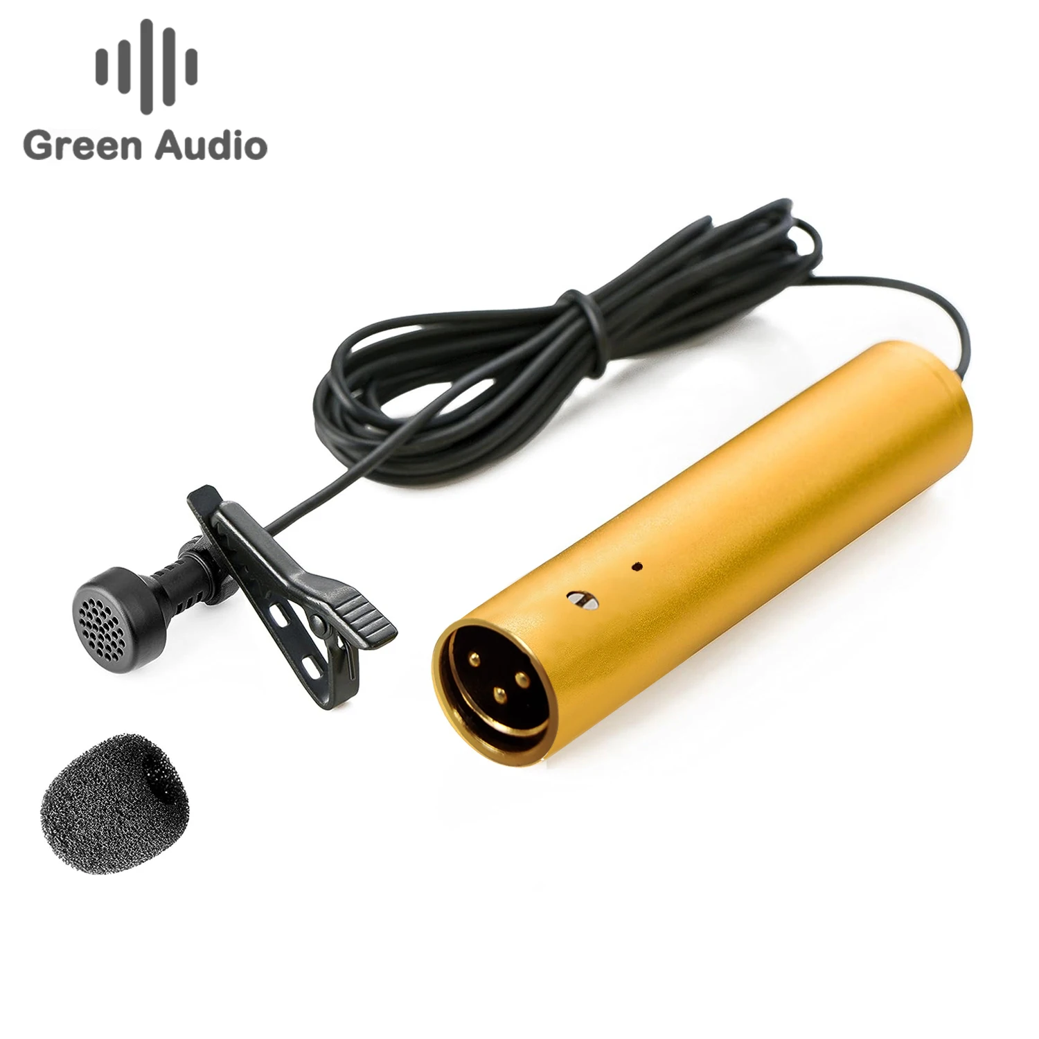 

GAM-LV6 Cardioid Omnidirectional XLR Tie Condenser Microphone With 3.5mm Lavalier Mic Cover Lapel Clip Powered By 48V Phantom