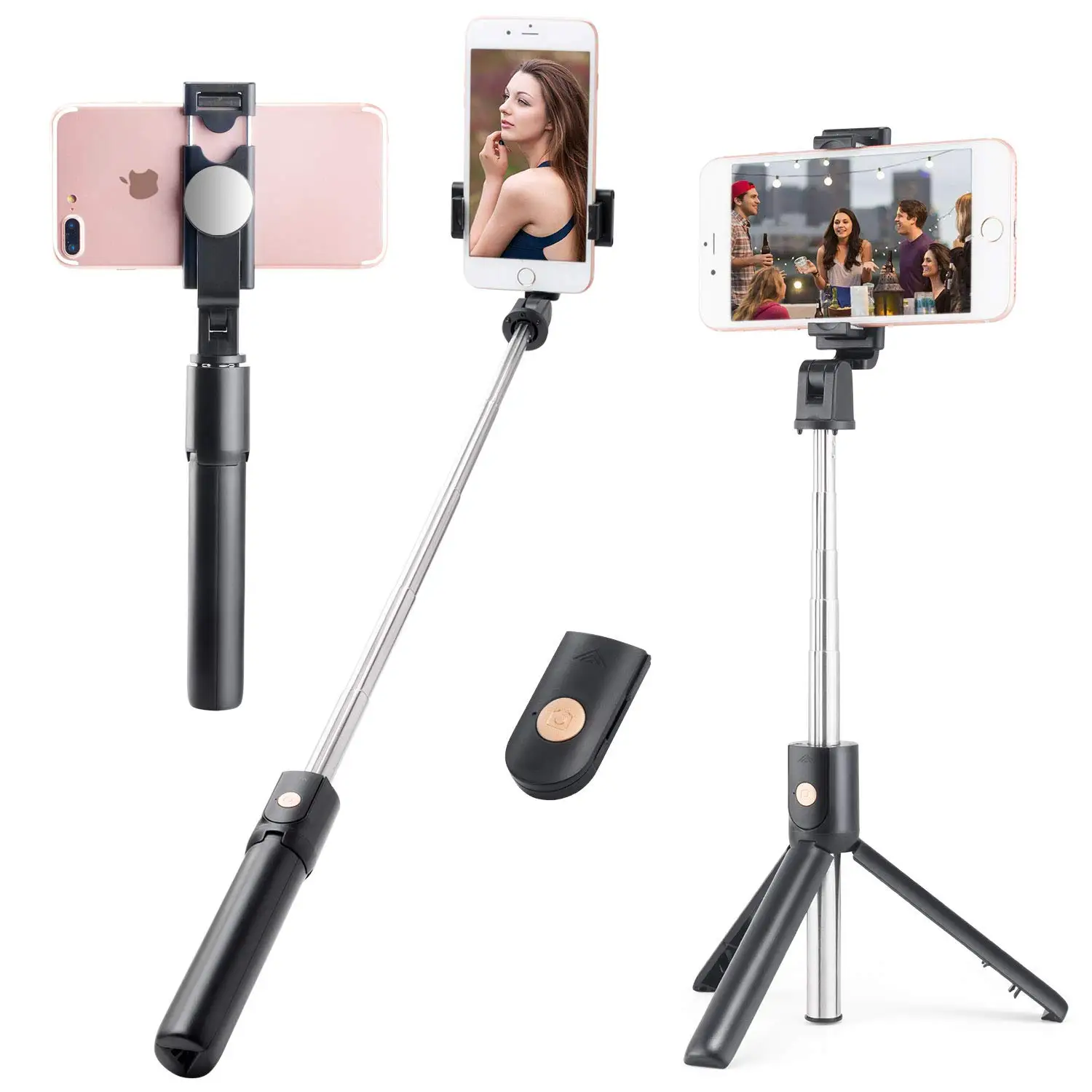 

Amazon Hot Sell K10 360 Degree Rotation Extendable Remote Shutter Hd Mirror Wireless Selfie Stick Tripod