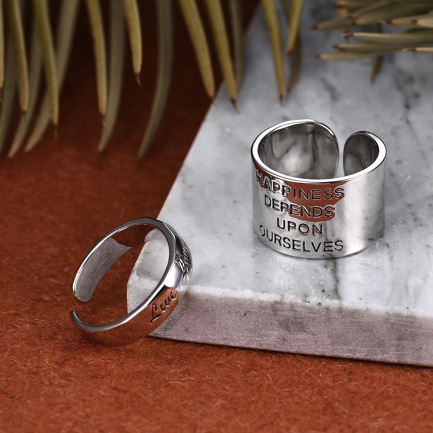 

OL0482 Abiding Fine Jewelry Wholesale 3-Year Color Retention Technology Gold Plated Jewelry Adjustable Women Men Ring Band