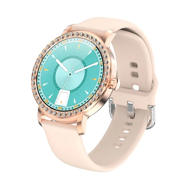 

DINGFENG Ladies Heart Rate Sport Metal Watch GW25 Round Smartwawtch 2021