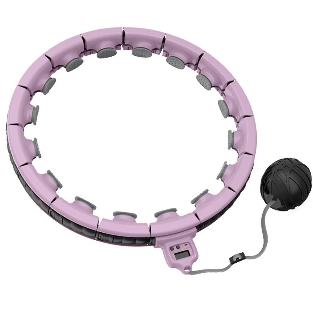 

2021 Good quality smart weighted hula hoops for adults, Pink,white
