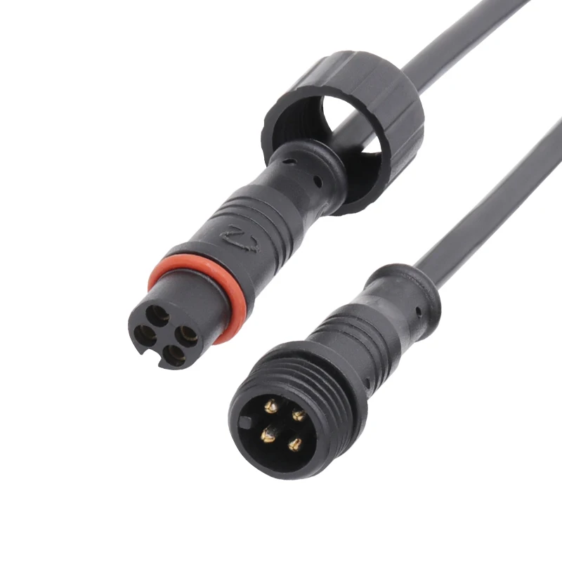 LED city color strip lighting male female waterproof 4pin cable connector