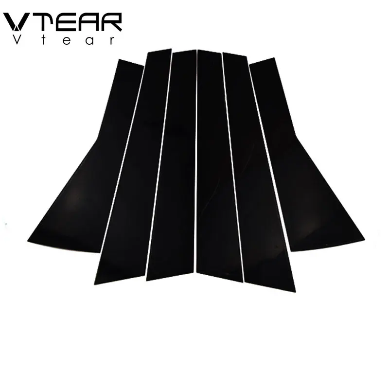 

Vtear For Subaru Forester window BC pillar decorative sticker Glossy black trim anti scratch mirror surface cover 2019-2020