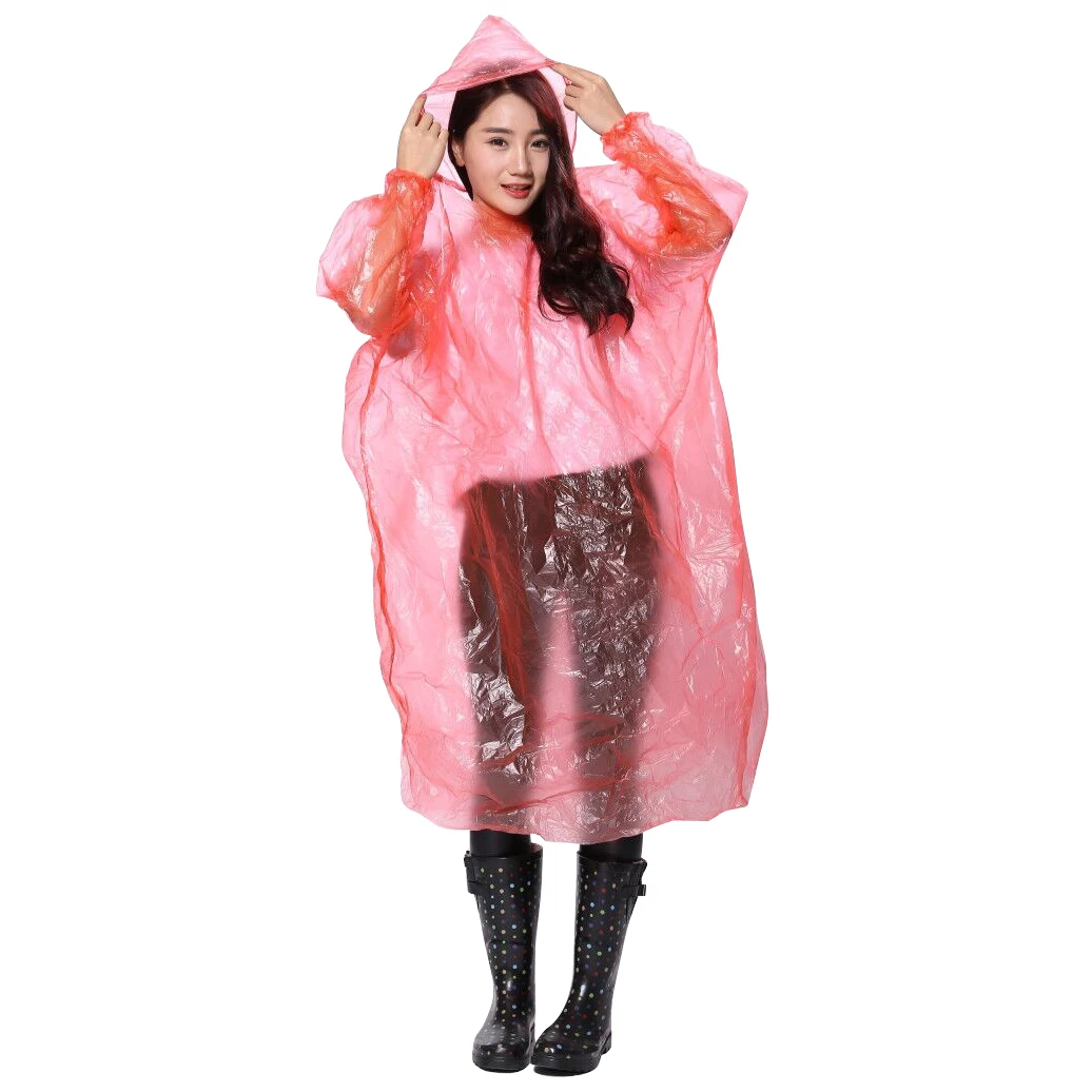 

Professional manufacture fashion high quality hot sale pocket rain coat, Red yellow blue green