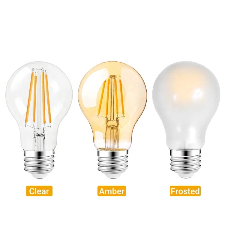 Dimmable 2W Retro LED Edison Filament Bulb A60 20w Equivalent AC120V 230V For Indoor Decoration and Lighting