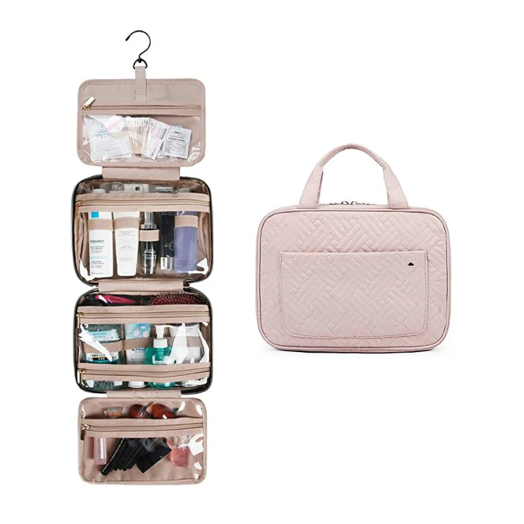 

Water-resistant Travel Toiletry Bag with Hanging Hook Makeup Cosmetic Bag Organizer for Accessories Shampoo, Customized