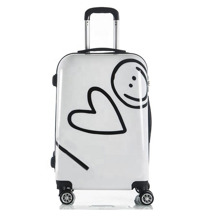 

Personalized design luggage fashionable ABS PC hard shell suitcase Travel Trolley Luggage, Meet customer's requirement