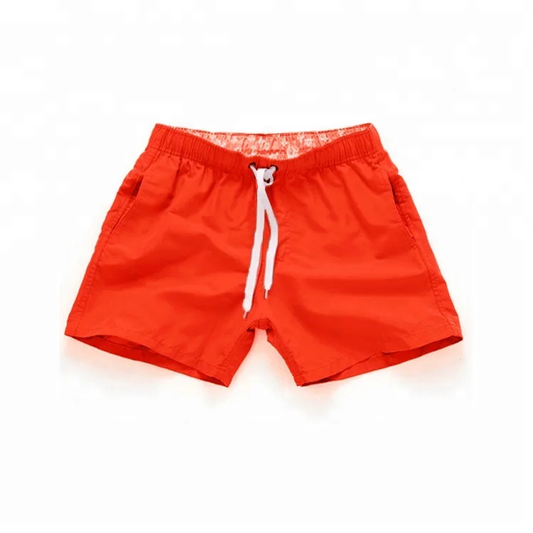 

Solid Color Summer Leisure Vacation Tropical Polyester Beach Shorts