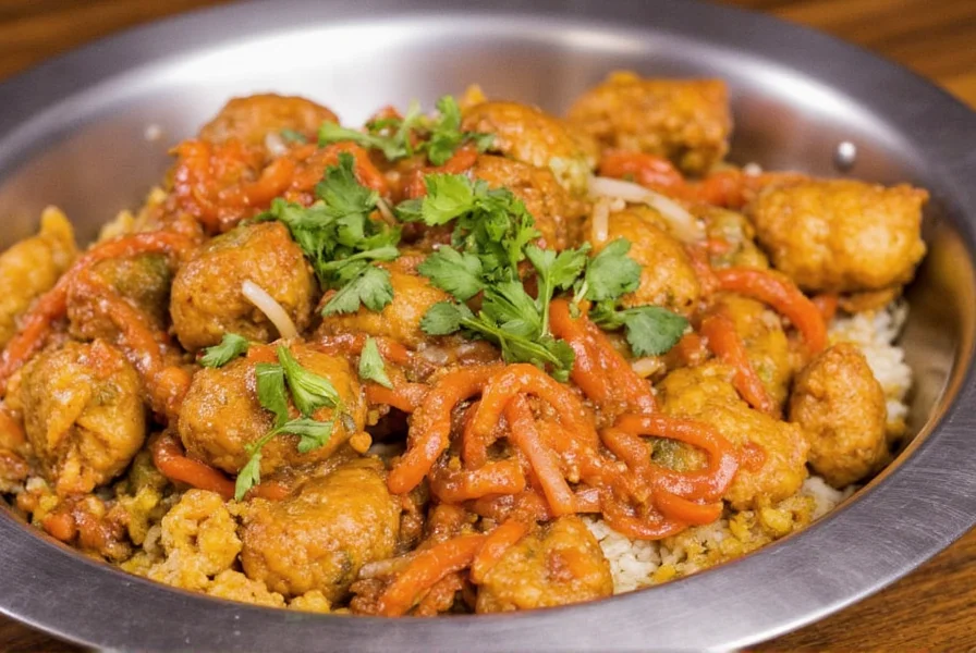 Plated Indian cuisine from Saffron NOLA showing vibrant colors of authentic dishes like butter chicken and vegetable biryani