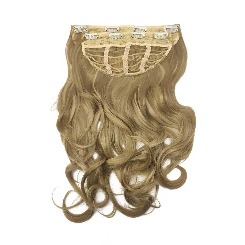

New Arrival Double Weft Fashion Curly Style Synthetic Clip In Hair Extension