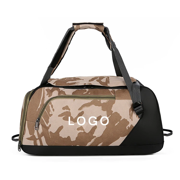 

TB043 Amazon camouflage ultra large outdoor sports shoe compartment duffel backpack men logo custom gym bag