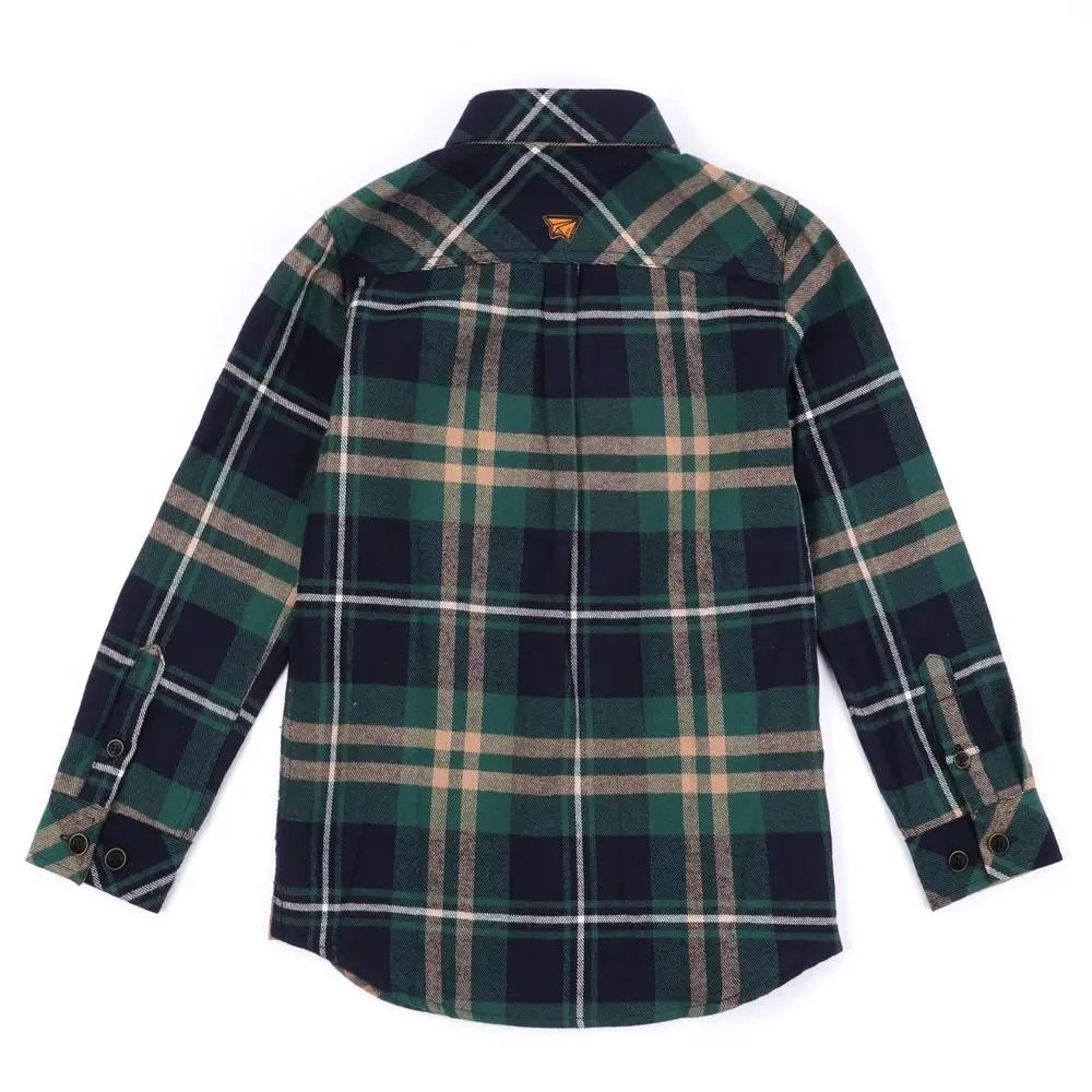 
Wholesale 6 months to 4 years old checked plaid long sleeve fall baby boys shirt 