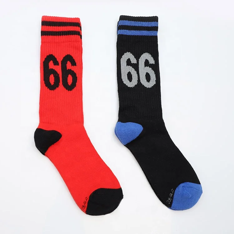 

Hip Hop European Skateboard Sports Socks Funky Letters Soft Cotton Couples Socks, Custom color