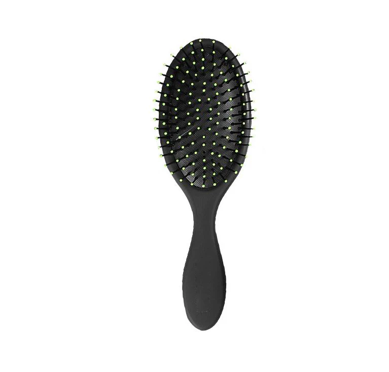 

High Quality ABS Paddle Brush Custom Logo Massage Detangling Black Air Cushion Hair Brush, Black/purple/red