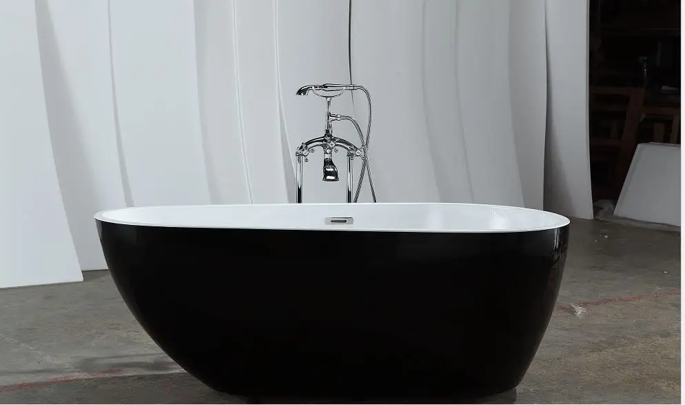 YJ1017 QIMEI brand Acrylic Whirlpool Indoor portable Bathtub  White can custom