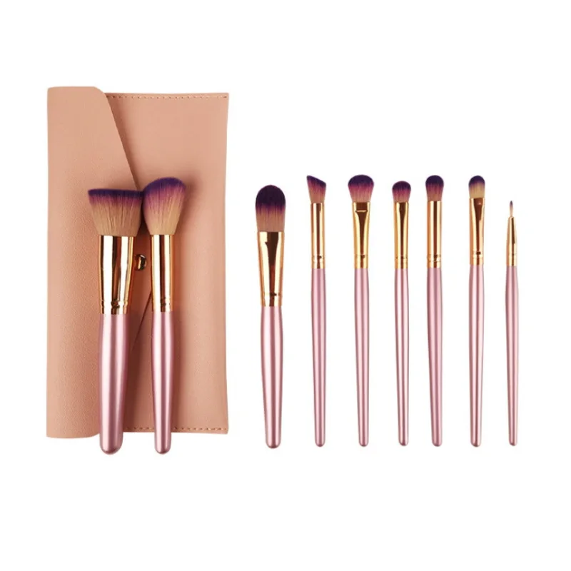 

Professional Cosmetic Beauty Tools 9pcs champagne colour Makeup Brush Set, Pansy