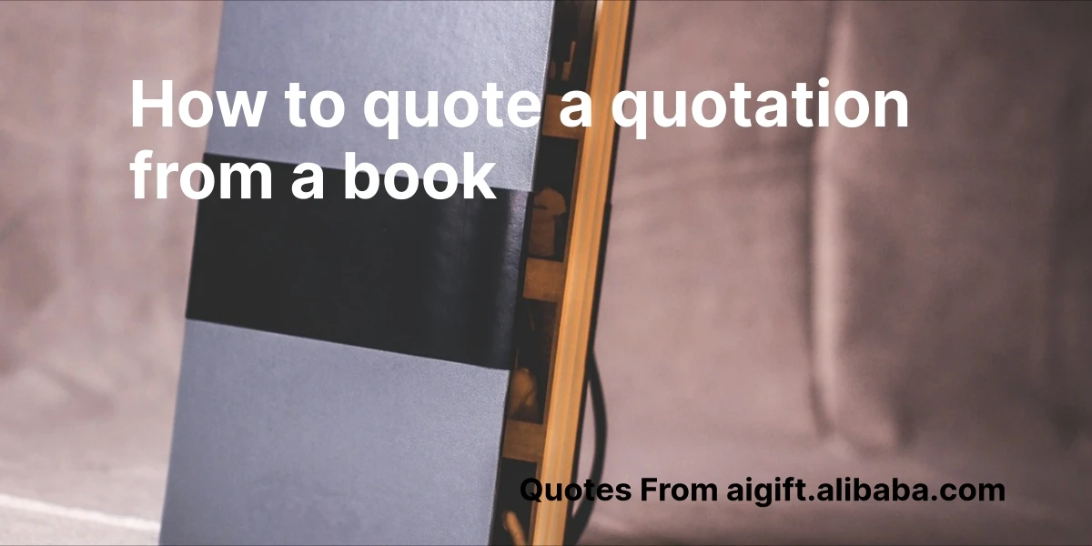 how to quote a quotation from a book