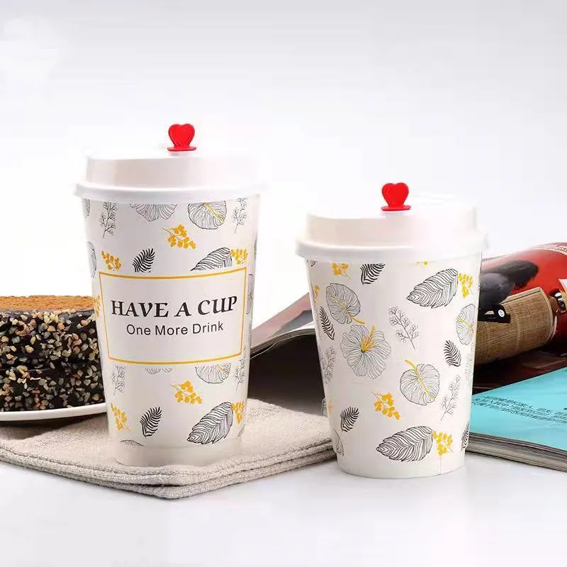 

Eco Friendly Custom Print 16oz Disposable Sublimation Take Away Kraft Paper Ripple Coffee Cups 12 oz with Lids