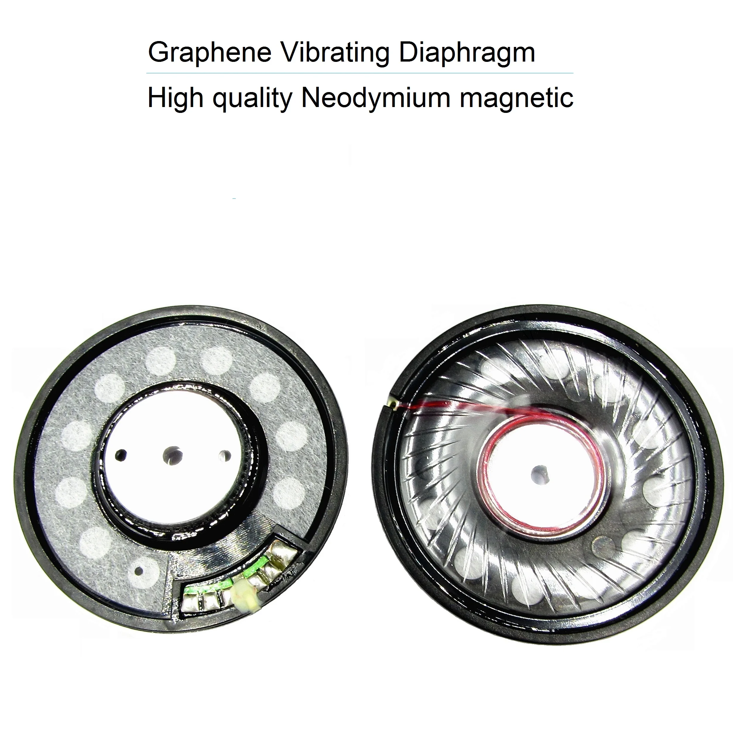 Good Sound Quality 50mm 28ohm Headphone Horn Speaker Driver Parts For Wireless Headphone With