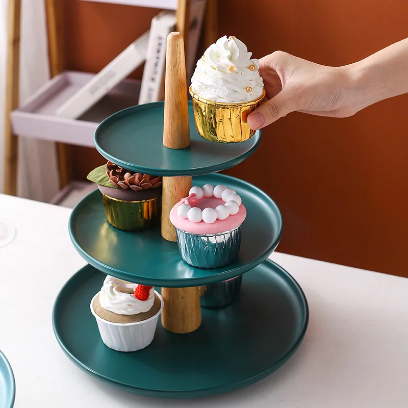 

ebay amazon hot sale 3 tier ceramic cake stand dinnerware cake pillars