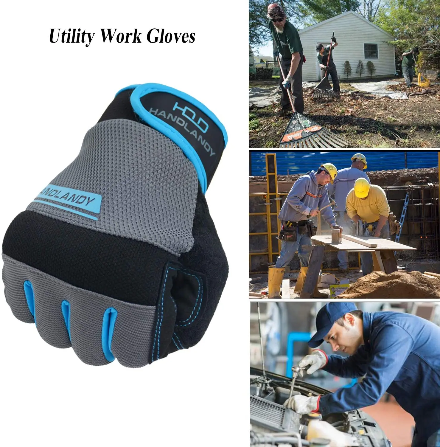 Pri Hand Gloves For Construction Work Mechanic Gloves Screen Touch,Heavy Duty Work Gloves