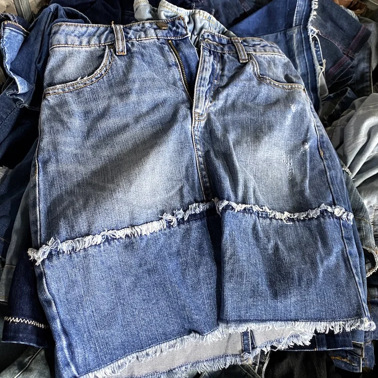 

fashion design used short jean denim skirt in 45kg bales for Philippines, Mixed