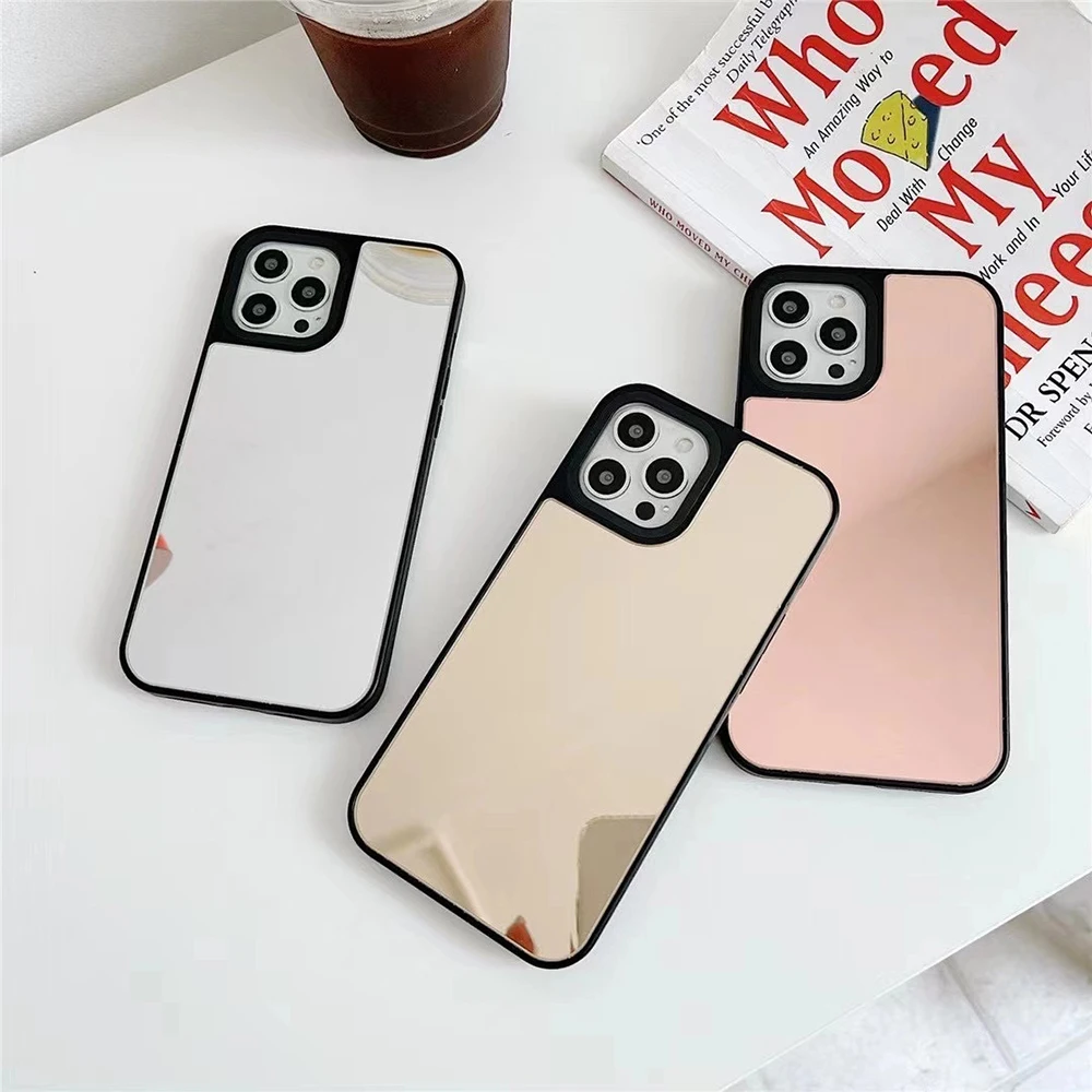 

Wholesale Blank Case Fashion girl makeup mirror Acrylic Cover For Iphone XS/XR/11/11pro/12/12pro max back case, Three colors