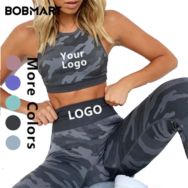 

2020 Hot Selling 2 Piece Womens Sets Women Workout Sets Fitness Sports Plus Size Yoga Sets Custom Yoga Bras Plus Size